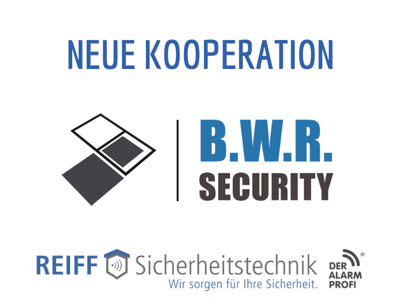 Neue Kooperation mit B.W.R. Secutity