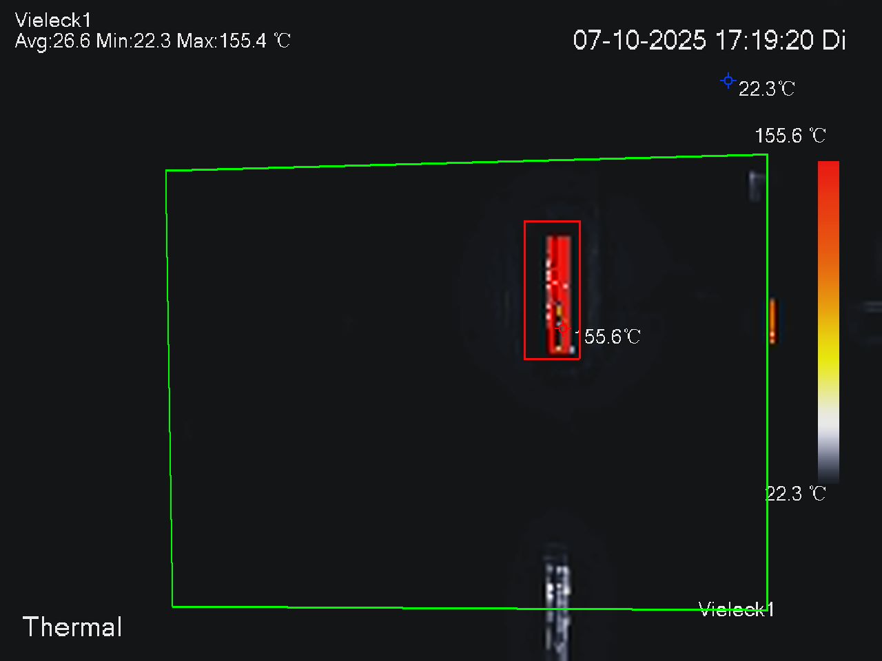 Auf diesem Bild erkennt man eine eingeschaltete Thermalheizung.